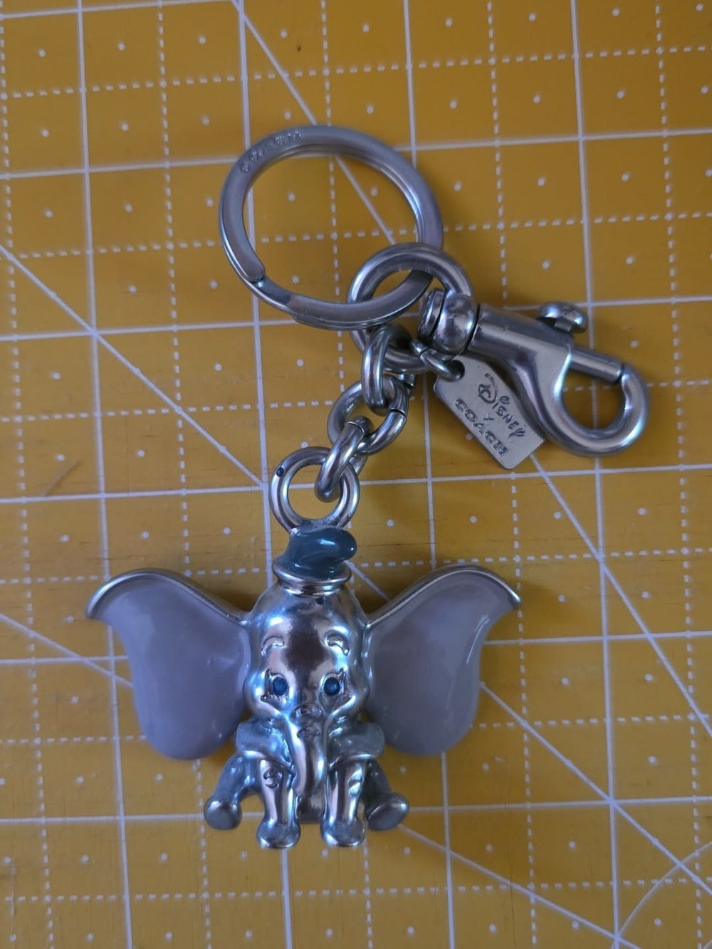 Disney x Coach Limited Edition Jeweled Metal Dumbo Bag Charm / Keychain